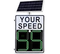 Radar Feedback Sign Solar Powered Your Speed LED Radar Speed Display Sign Visual Distance:>500M 3 M High Intensity Grade Reflective Film, 60X90CM,White