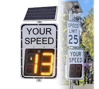 Radar Feedback Sign Solar Powered Your Speed LED Radar Speed Display Sign Visual Distance:>500M 3M High Intensity Grade Reflective Film(60X90CM)