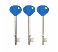 Radar Key for Disabled Toilets UK - Pack of 3 Disabled Toilet Keys - National Key Scheme NKS Key - Easy Turn Ergonomic Radar Key - Braille Marked, Rust Resistant Waterproof - Red or Blue (Blue)