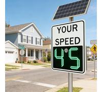 Radar Speed Display Sign with Instant Feedback and Remote Control for Road Safety and Speed Limit Detection