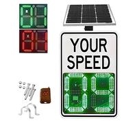 Radar Speed Indicators Solar Powered "Your Speed" Radar Sign Neighborhood Traffic Calming - LED Display Feedback for Traffic Calming & Safety