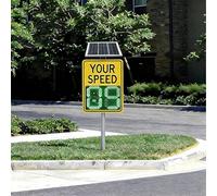 Radar Speed Limit Sign, Solar-Powered LED Traffic Feedback Board, Waterproof Display for City Streets and Highways, 60 x 90 cm
