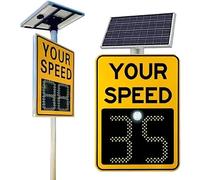 Radar Speed Limit Sign with LED Display, Adjustable 0-199 km/h, for Outdoor Highways and Road Safety Feedback