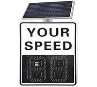 Radar Speed Limit Sign With Remote, 20"x27"/24"x35" LED Display Solar-Powered Speed Feedback Sign High Visibility Day/Night,Aluminum Weatherproof(2digitdisplayc,20"x27")