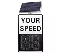 Radar Speed Sign with Solar Panel, IP56 Waterproof, 200M Detection, Solar Powered LED Speed Display for Highways and Speed-Limited Roads