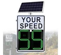 Radar Speed Sign with Solar Power, Speed Display for Highways & Speed-Limited Roads with Mounting Accessories
