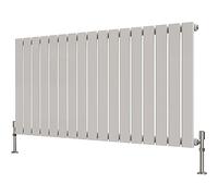 Radbliss Horizontal Flat Panel Radiator 600x1156mm White Single Design RAD Central Heating