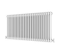 Radbliss Horizontal Traditional 2 Column Radiator 600x1190mm White Cast Iron Style Design RAD Central Heating