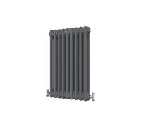 Radbliss Horizontal Traditional 2 Column Radiator 600x425mm Anthracite Matt Grey Cast Iron Style Design RAD Central Heating