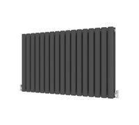 Radbliss Oval Column Horizontal Radiator 600x1003mm Anthracite Double Central Heating Designer RAD