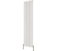 Radbliss Vertical Flat Panel Design Radiator 1600x408mm White Double Tall RAD Central Heating