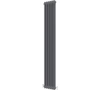 Radbliss Vertical Traditional 2 Column Design Radiator 1800x290mm Anthracite Matt Grey Cast Iron Style Tall RAD Central Heating
