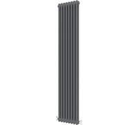 Radbliss Vertical Traditional 2 Column Design Radiator 1800x380mm Anthracite Matt Grey Cast Iron Style Tall RAD Central Heating