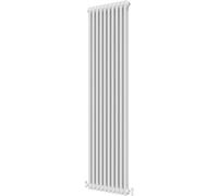 Radbliss Vertical Traditional 2 Column Radiator 1800x470mm White Cast Iron Style Tall Design RAD Central Heating
