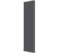 Radbliss Vertical Traditional 3 Column Design Radiator 1800x470mm Anthracite Matt Grey Cast Iron Style Tall RAD Central Heating