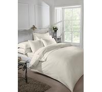 Radbourne Pinstripe Easy Care Cotton rich Luxury 300tc Bedding (King Duvet set includes 2 Pillowcases, Cream)