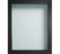 Radcliffe Black Wooden Deep 3D Box Frame 18x14 inch, Light Blue Backing Board * Choice of Sizes* Fitted with Real Glass