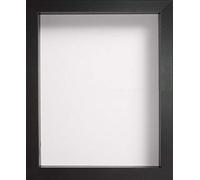 Radcliffe Black Wooden Deep 3D Box Frame A2, White Backing Board * Choice of Sizes* Fitted with Perspex