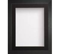 Radcliffe Black Wooden Deep Box 3D A2 (23.4x16.5) Frame with Black Mount for Image A3 (16.5x11.75), White Backing Board * Choice of Sizes* Fitted with Perspex