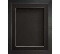 Radcliffe Black Wooden Deep Box 3D A4 (11.75x8.25") Frame with Black Mount for Image 9x6", Black Backing Board * Choice of Sizes* Fitted with Real Glass