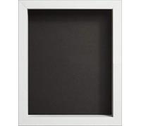 Radcliffe White Wooden Deep 3D Box Frame 12x10 inch, Black Backing Board * Choice of Sizes* Fitted with Real Glass