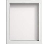 Radcliffe White Wooden Deep 3D Box Frame 18x14 inch, White Backing Board * Choice of Sizes* Fitted with Real Glass