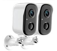 RADCLO 2K Wireless Outdoor Security Camera, Battery Powered WiFi CCTV with AI Detection, Color Night Vision, 2-Way Audio, Siren & Spotlight, Waterproof Indoor/Outdoor Home Surveillance (2 Pack)