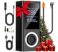 RADCLO Cordless Car Tyre Inflator Air Compressor, Portable Mini 150 PSI Electric Pump with Digital Pressure Gauge, Night LED, Auto Shutoff, Rechargeable Battery - for Car, Bike, Motorcycle, Ball