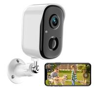 RADCLO Wireless Outdoor Security Camera, 2K Battery Powered CCTV with AI Motion Detection, Siren & Spotlight, WiFi Surveillance for Home, Indoor/Outdoor Use, 2-Way Talk, Night Vision, IP65, Cloud/SD
