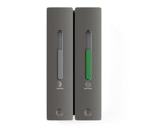 Raddile Shampoo and Conditioner Dispenser Wall Mounted, No Drill Shampoo Dispensers for Shower, Shower Gel Dispenser for Bathroom Hotel (2 Chamber Grey)