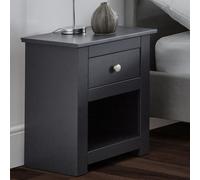 raddix wooden bedside cabinet in anthracite with 1 drawer