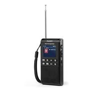 Raddy RD939 Portable DAB/DAB+ FM Radio with BT 5.3, 5W Speaker, 2'' Large Screen, USB-C powered & 1200mAh battery, Alarm Clock, TF/USB Playback, Auto Scan, Headphone Jack, Black