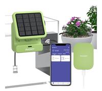Raddy WS-2 Wi-Fi Automatic Watering System, Solar Drip Irrigation System, APP Control with Flexible Mini Hub, Water Shortage Alert, 2600mAh Built-in Battery, Easy DIY for Potted Plants, Balcony
