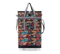 Radefasun Expandable Extra Large Travel Oxford Duffel Bag with Wheels Waterproof Lightweight Traveling Foldable Suitcase (47x25x82cm, Red Maple Leaves)