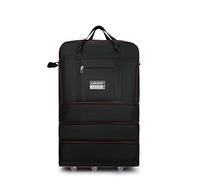 Radefasun Expandable Extra Large Travel Oxford Duffel Bag with Wheels Waterproof Lightweight Traveling Foldable Suitcase (Red)