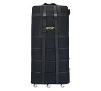 Radefasun Expandable Extra Large Travel Oxford Duffel Bag with Wheels Waterproof Lightweight Traveling Foldable Suitcase (Black Canvas, XL - 6 Wheels)