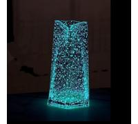 Radefasun Triangle Vases Luminous Handmade Glass Flower Vase Desktop Ornaments Propagation Station Plant Holder for Home Wedding Decor (M, Triangle)