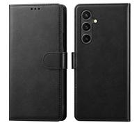 RadEnergy EMF Blocking Genuine Leather Wallet Phone Case with Card Holder for Samsung Galaxy, Anti Radiation EMF Protection, Radiation Blocker Cell Phone Wallet Case (Black, for Galaxy S25 Edge)