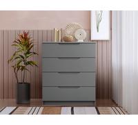 Radfield 4 Drawer Chest Of Drawers 4 Drawers Dust Grey Gloss