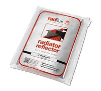 Radflek Radiator Reflector Panels- Heat Reflective Radiator Foil Sheet - Contains 5 Energy Saving Radflek Radiator Reflectors - Easy Install with Manual and Clips Included - Fits Up to 10 Radiators