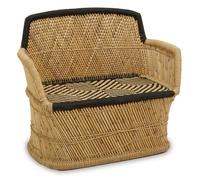 radford kids bamboo 2 seater sofa in natural and black