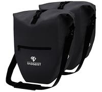 RADGEIST Bicycle Bag for Pannier Rack Set - 2 x Waterproof & Shoulder Bag - 28L Total Capacity - Compatible with Bicycle Pannier Rack 8-16mm