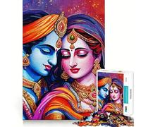 Radha And Krishna 1000 Pieces Jigsaws Adults Puzzles Gifts Mind Challenge Toy Easy Leisure Precise Cut (38x52cm)