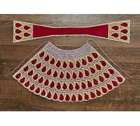 Radhakrishna Creation Designer Laxmi Ji Dress | 4 inch MATA Rani Traditional Ethnic Wear for Festivals, Pooja, and Religious Occasions | Handcrafted Divine Attire for Goddess Lakshmi Idol (Pink)