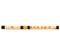 Radhe Flutes | A Natural Right Handed Middle Bansuri | Black & Orange| Tuned With Tanpura A=440Hz | PVC Flute + Hindi & English Flute Lessons