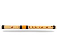 Radhe Flutes | A Sharp Left Handed Middle Bansuri | Black & Orange| Tuned With Tanpura A=440Hz | PVC Flute + Hindi & English Flute Lessons
