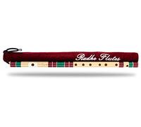 Radhe Flutes | C Natural Right Handed Middle Bansuri | Tuned With Tanpura A=440Hz | PVC Flute + Velvet Cover + Hindi & English Flute Lessons (Maroon & Dark Green)