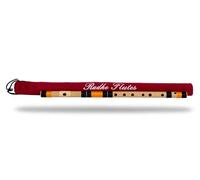 Radhe Flutes | C Sharp Left Handed Middle Bansuri | Black & Orange | Tuned With Tanpura A=440Hz | PVC Flute + Velvet Cover + Hindi & English Flute Lessons