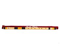Radhe Flutes | C Sharp Right Handed Base Bansuri | Black & Orange| Tuned With Tanpura A=440Hz | PVC Flute + Velvet Cover + Hindi & English Flute Lessons
