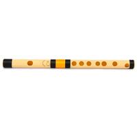 Radhe Flutes | C Sharp Right Handed Higher Bansuri | Black & Orange| Tuned With Tanpura A=440Hz | Without Lip-Plate | PVC Flute + Hindi & English Flute Lessons